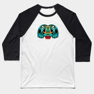 Gemini Skull Zodiac Sign Baseball T-Shirt